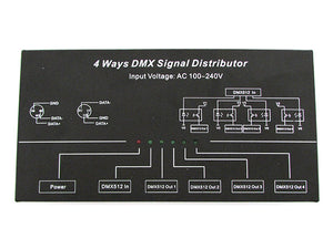 Amplificatore Distributore Segnale DMX 512 Signal Distributor 4 Canali 220V DMX124