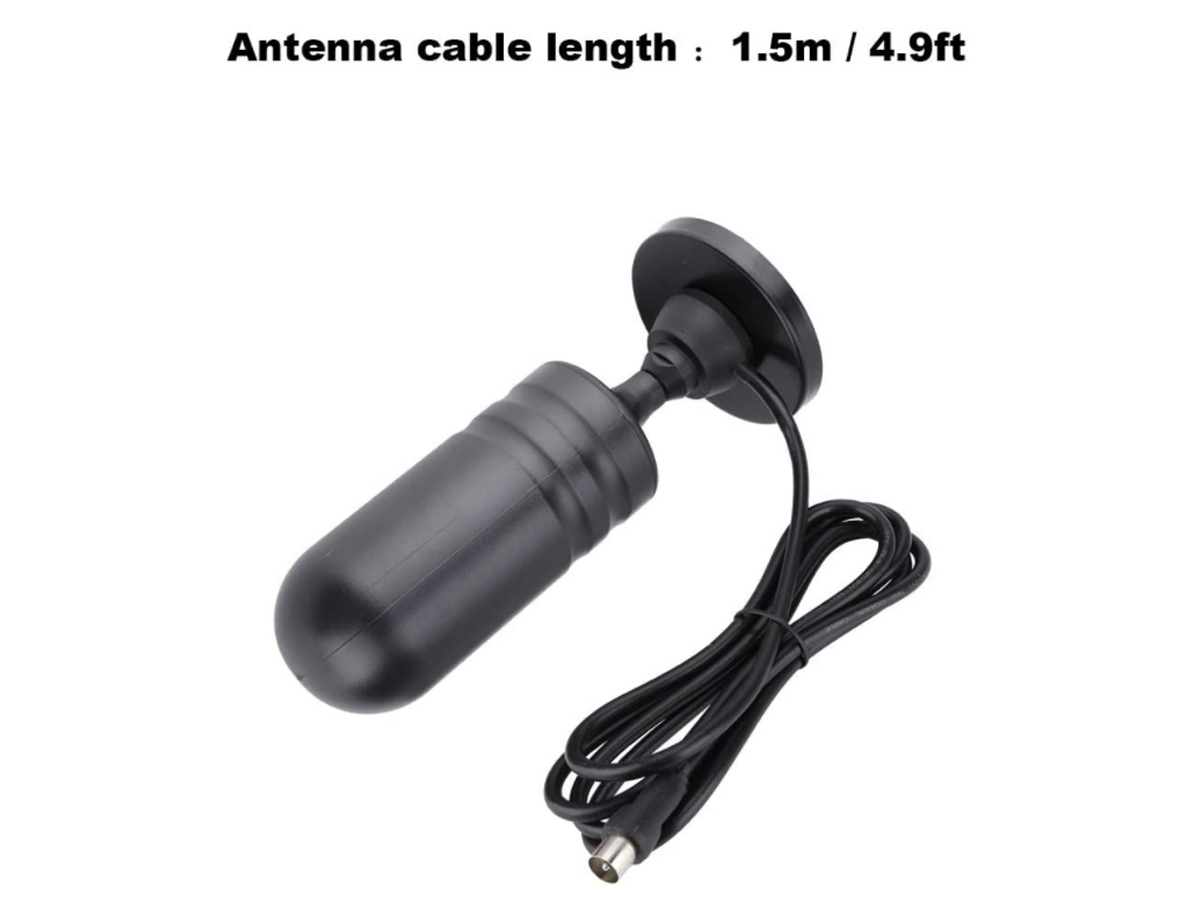 Antenna TV Interna Antenna Portatile DVB-T 30dB Base Magnetica Cavo 1,5M