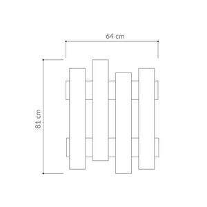 Appendiabiti a muro Wave bianco 8 ganci