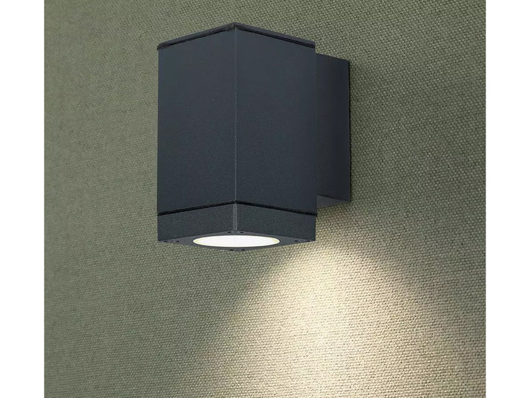 Applique Da Parete e Muro Con Portalampada GU10 Illuminazione Mono Fascio Da Un Lato IP44 Carcassa Nera SKU-8626