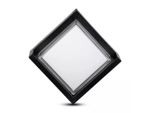 Applique Lampada Led Da Muro Parete Quadrato Neutro 4000K 12W Con Diffusore Semicoperto Colore Nero SKU-218540