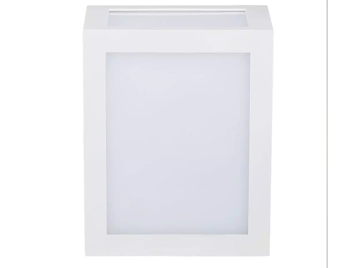 Applique Lampada Led Da Muro Parete a Lanterna 12W 3000K Carcassa Bianca IP65 360 Gradi SKU-8334