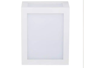 Applique Lampada Led Da Muro Parete a Lanterna 12W 3000K Carcassa Bianca IP65 360 Gradi SKU-8334