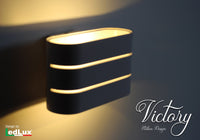 Applique Led Da Parete Modello Victory Italian Design Moderna 6W Bianco Caldo