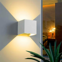 Applique cubo LED 40W doppio fascio luce per esterni IP65 lampada parete regolabile facciate 4000lm 230V BIANCO 3000K