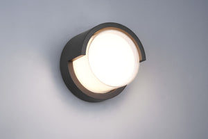 Applique esterno PUNO LED quadrata diffusore bianco ip44 L.15cm metallo nero R27036132