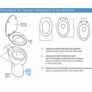 Sedile wc champagne coprivater in legno universale