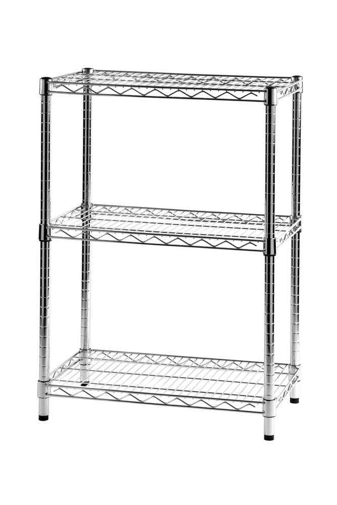 Archimede scaffale metallico scaffale 3 ripiani cm 36 x 61 x h. 90 cucina bagno garage cabina armadio