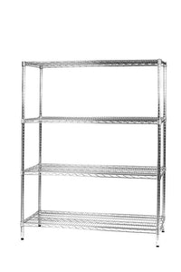 Archimede scaffale metallico scaffale 4 ripiani cm 61 x 121 x h. 160 cucina bagno garage cabina armadio