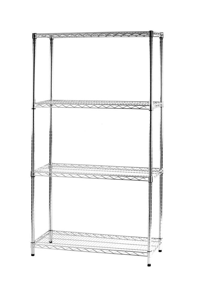 Archimede scaffale metallico scaffale robusto 4 ripiani cm 35 x 90 x h. 137 <br />per uso esterno   cucina bagno garage cabina armadio