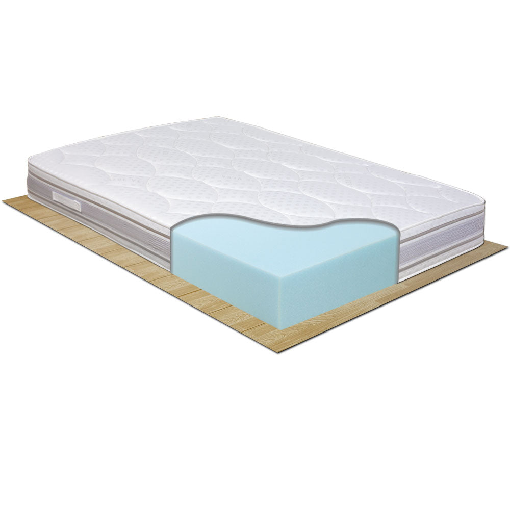 Materasso waterfoam Argentina H25 per letto piazza e mezza aloe vera silver, antistatico e rilassante - Comprarredo