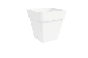 Vaso Quadrato Arké Quadro, Fioriera In Polietilene Interno-Esterno, Superficie OpacaCm 39x39x39 coloreBianco AMZ8640B