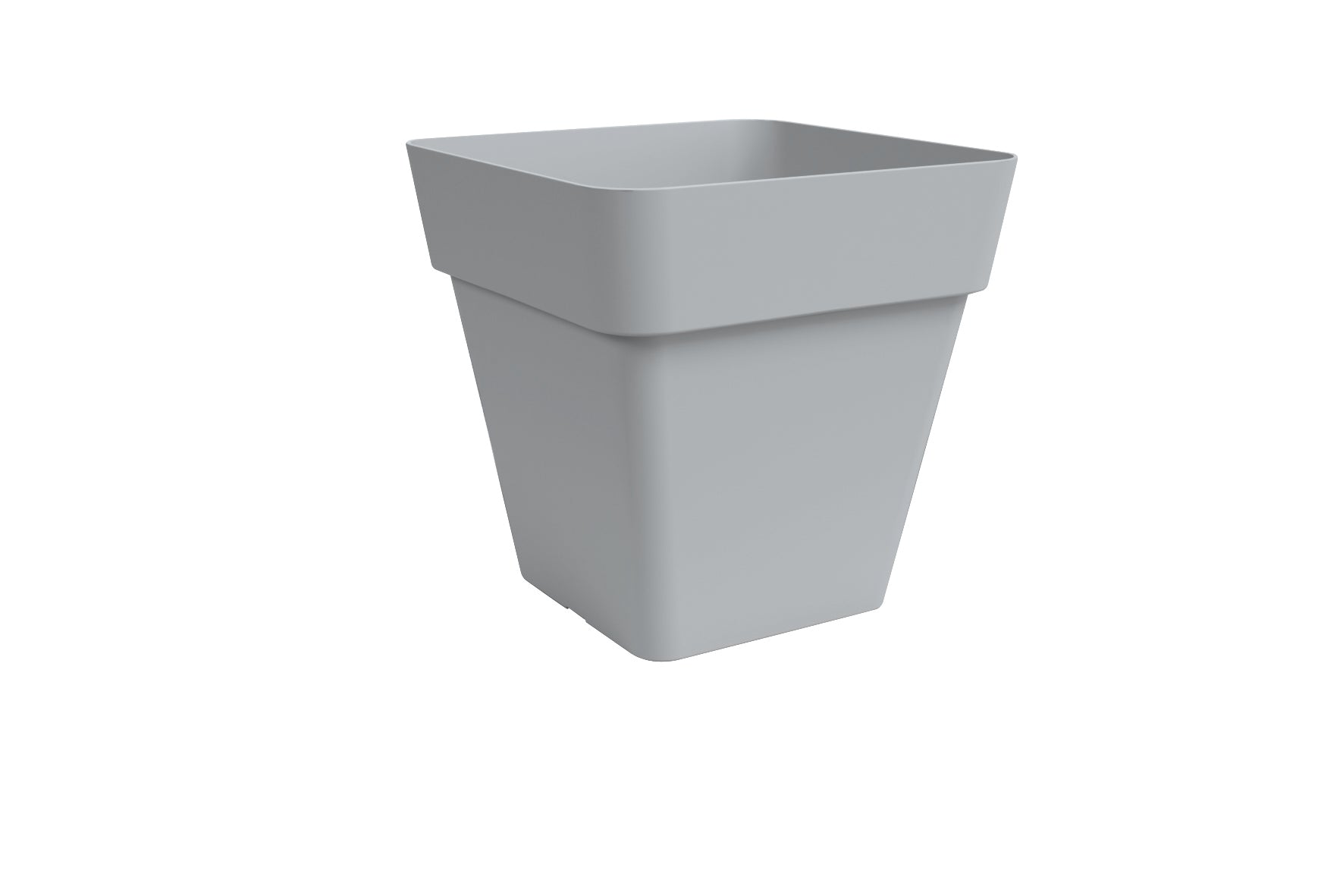 Vaso Quadrato Arké Quadro, Fioriera In Polietilene Interno-Esterno, Superficie Opaca Cm 39x39x39 col Grigio AMZ8640GRG