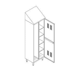 Armadio spogliatoio acciaio inox 304 porta scope pulizia ripostiglio RS6016