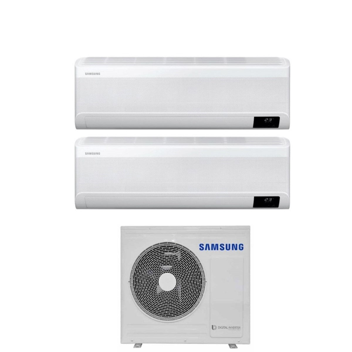 Climatizzatore Condizionatore Samsung Dual Split Inverter serie WINDFREE AVANT 12+18 btu con AJ050TXJ2KG R-32 Wi-Fi Integrato 12000+18000 - Novità