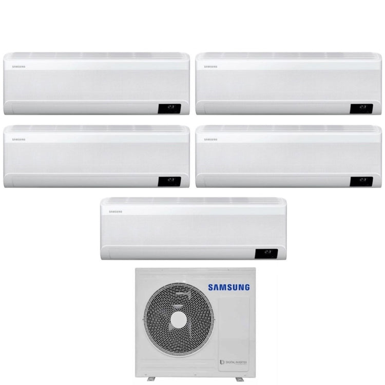 Climatizzatore Condizionatore Samsung Penta Split Inverter serie WINDFREE AVANT 7+7+9+9+18 con AJ100TXJ5KG R-32 Wi-Fi Integrato 7000+7000+9000+9000+18000 - Novità