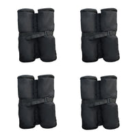 EasyComfort Set 4 Pesi per Gazebo in Tessuto Impermeabile da Riempire con 15kg di Sabbia o Ghiaia - Nero