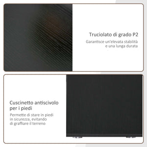 Scrivania Angolare da Ufficio 2 Cassetti e 2 Ripiani 117x82x74 cm in Legno Nero