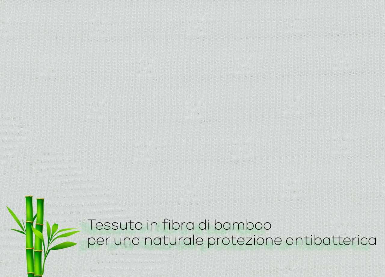 Guanciale Cuscino Letto 50x80cm Anallergico Traspirante Fibra Protect Bamboo