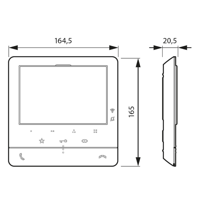 Videocitofono connesso tecnologia 2 fili vivavoce classe 100x16e bticino bianco