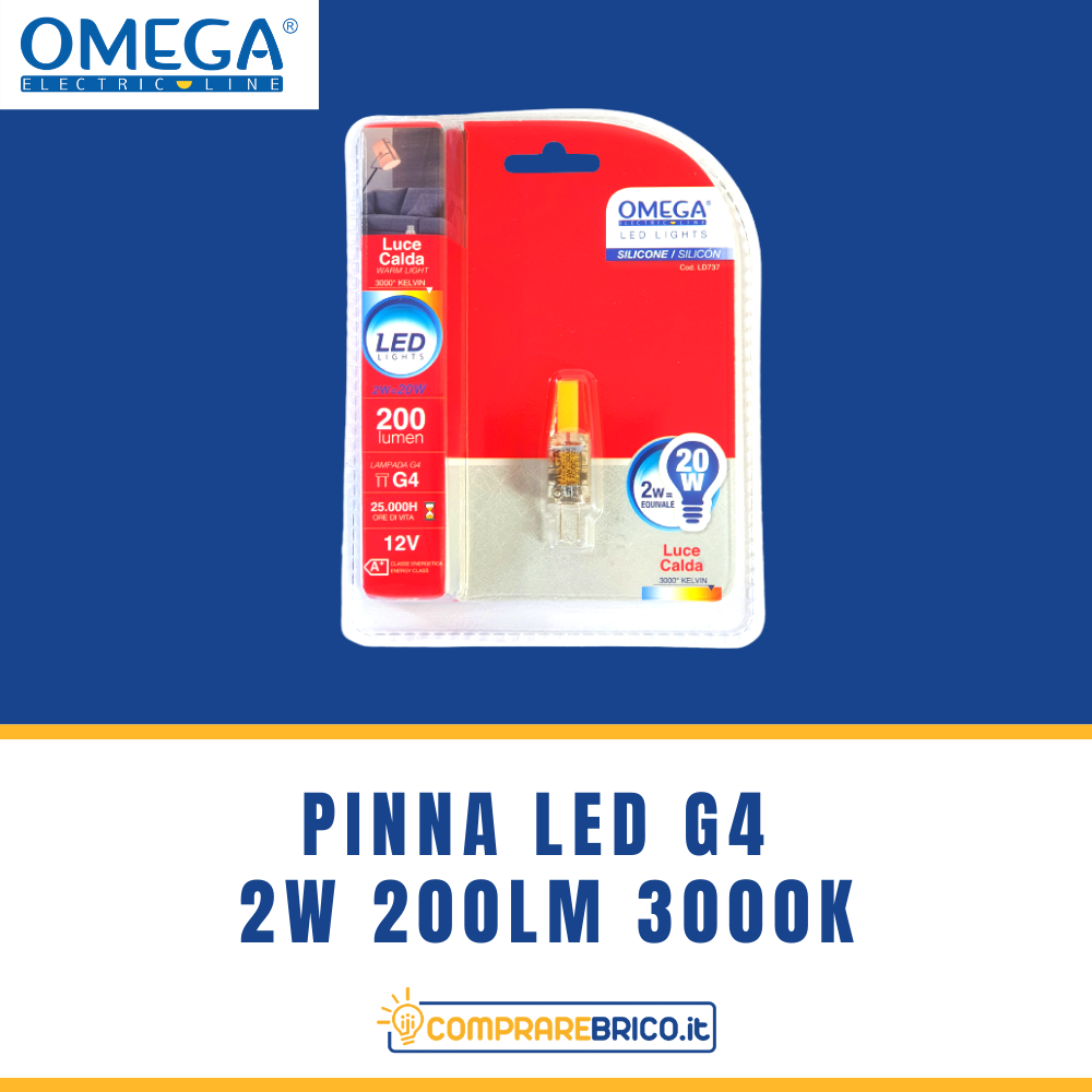 G4 PINNA LED 2W 200LM 3000K A+