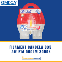 FILAMENT CANDELA C35 5W E14 500LM 3000K A+