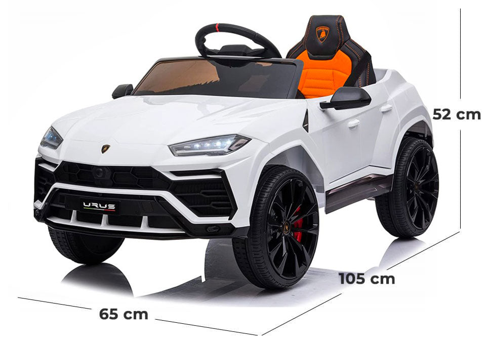 Macchina Elettrica per Bambini 12V con Licenza Lamborghini Urus Bianca