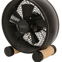 Lucci Air 213120EU Ventilatore da tavolo di design in acciaio dal diametro 20 cm, Nero