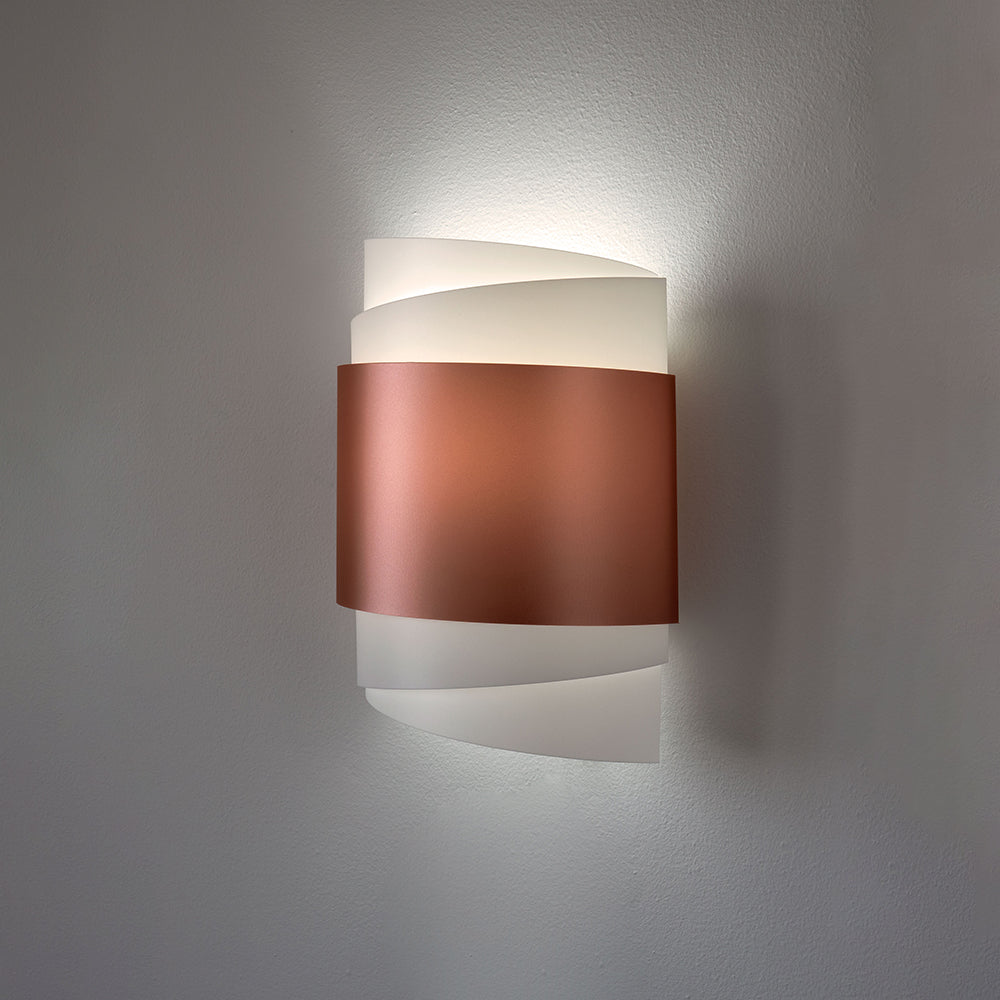 Applique Moderna Con Cavo 1 Luce Bea In Polilux Rame Made In Italy