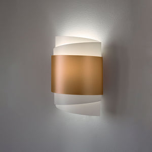 Applique Moderna Con Cavo 1 Luce Bea In Polilux Oro Made In Italy