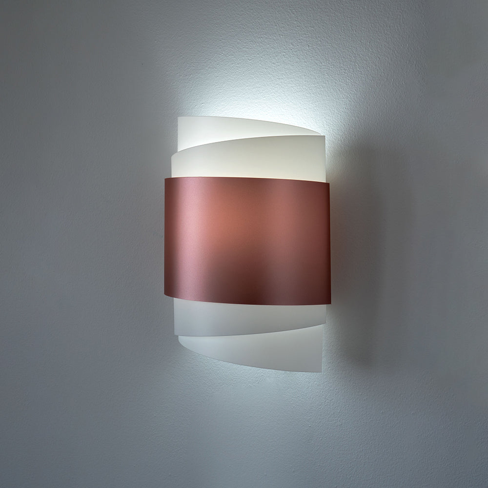 Applique Moderna Con Cavo 1 Luce Bea In Polilux Rosa Metallico Made In Italy