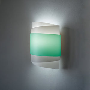 Applique Moderna Con Cavo 1 Luce Bea In Polilux Verde Made In Italy