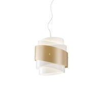 Sospensione Moderna 1 Luce Bea In Polilux Oro D40 Made In Italy