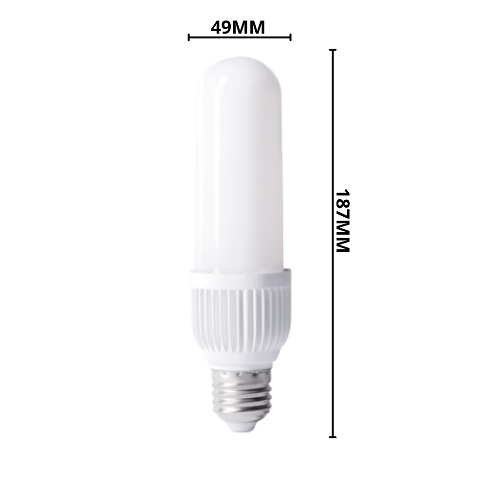 Lampada led tubolare attacco e27 plastica 18 watt *** temperatura colore lampada 4000k bianco naturale, confezione 1