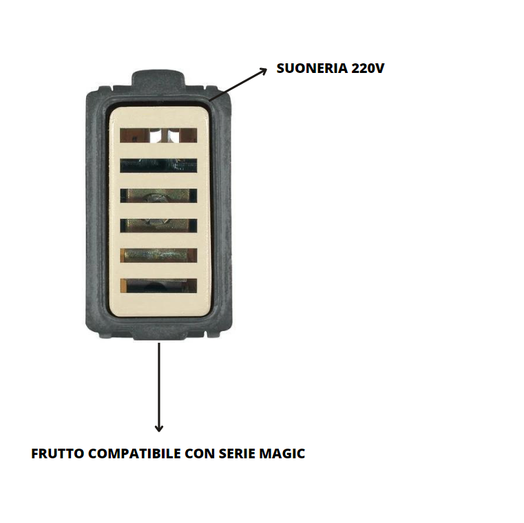 Suoneria 220v serie civile faeg colore bianco