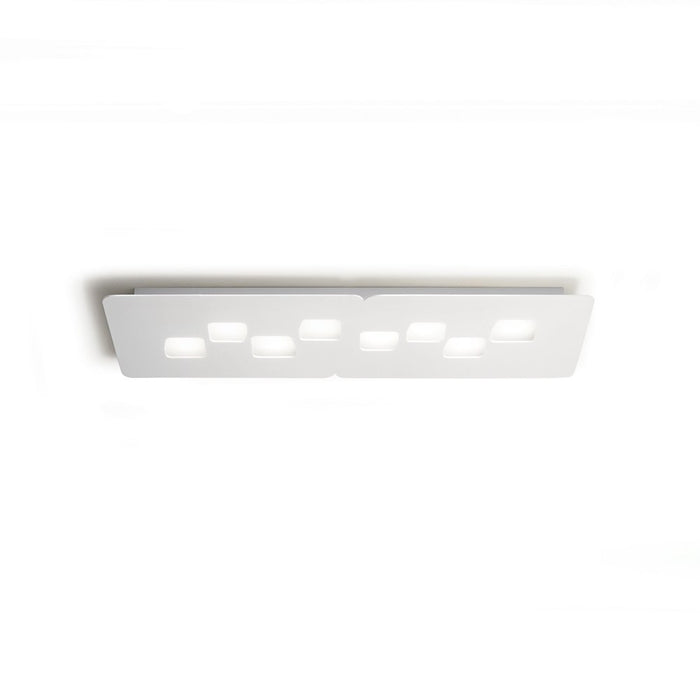 Plafoniera Moderna Bilbao Metallo Colore Bianco 8 Luci Gx53