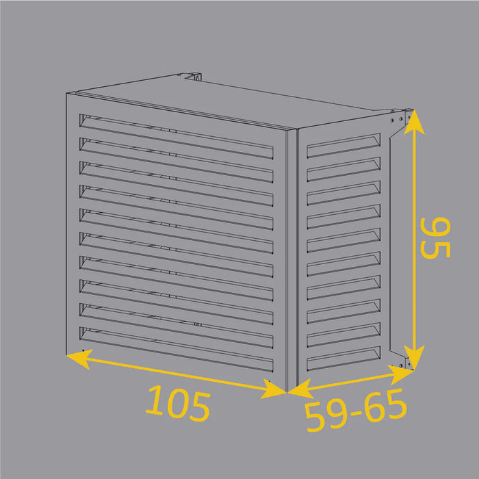 Copri Condizionatore 105x95x65 cm in Alluminio Blade L Antracite