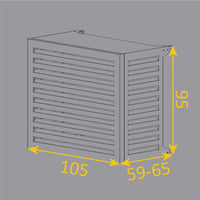 Copri Condizionatore 105x95x65 cm in Alluminio Blade L Bianco