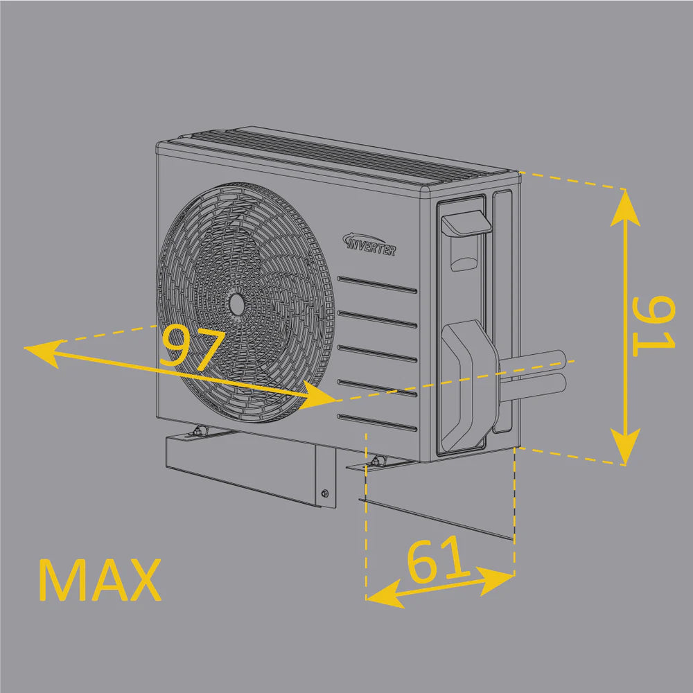 Copri Condizionatore 105x95x65 cm in Alluminio Blade L Antracite