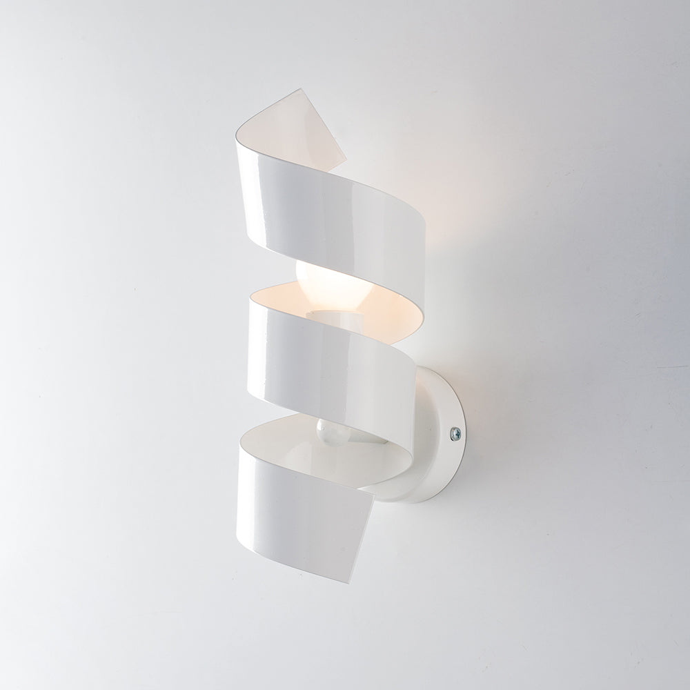 Applique Moderno 1 Luce in Ferro Laccato Bianco Serie Helix