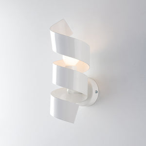 Applique Moderno 1 Luce in Ferro Laccato Bianco Serie Helix