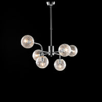 Lampadario Moderno Ikarus Cromo 6 Luci E14