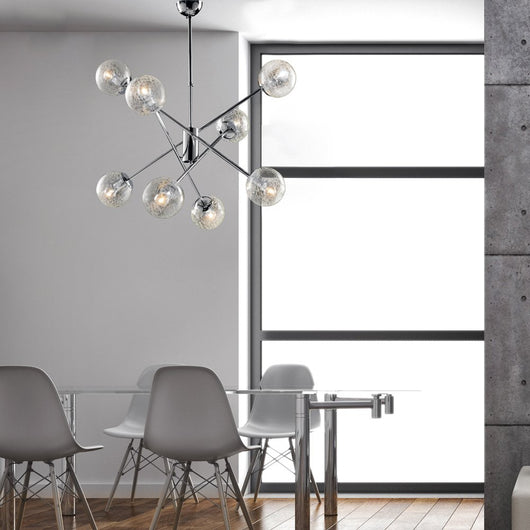 Lampadario Moderno Tresor Cromo 8 Luci E14