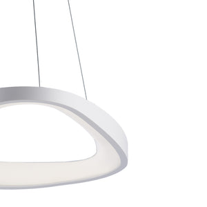 Sospensione Moderna Triangolare Anna Led Integrato In Alluminio Bianco