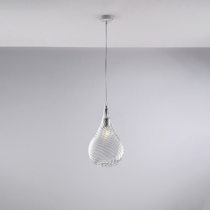 Lampadario Moderno Pluvia Trasparente 1 Luce E27