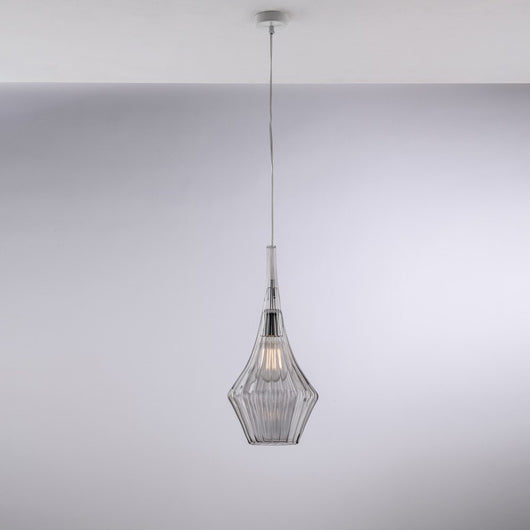 Lampadario Moderno Zeus Grigio Fumè 1 Luce E27