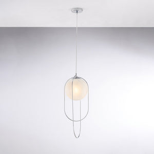 Lampadario Contemporaneo Erik Cromo 1 Luce E27