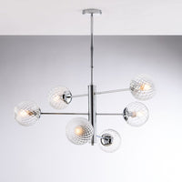 Lampadario Contemporaneo Demetra Cromo 6 Luci E14