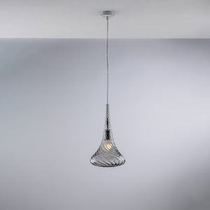 Lampadario Contemporaneo Nemesi Grigio Fumè 1 Luce E27