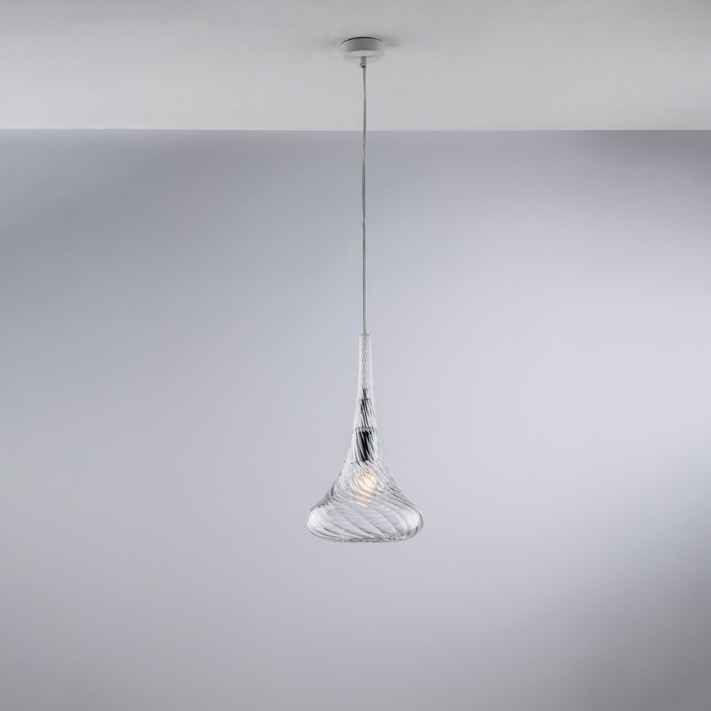 Lampadario Contemporaneo Nemesi Trasparente 1 Luce E27